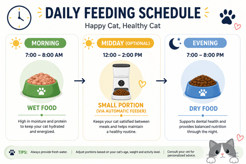 Feeding indoor cats 